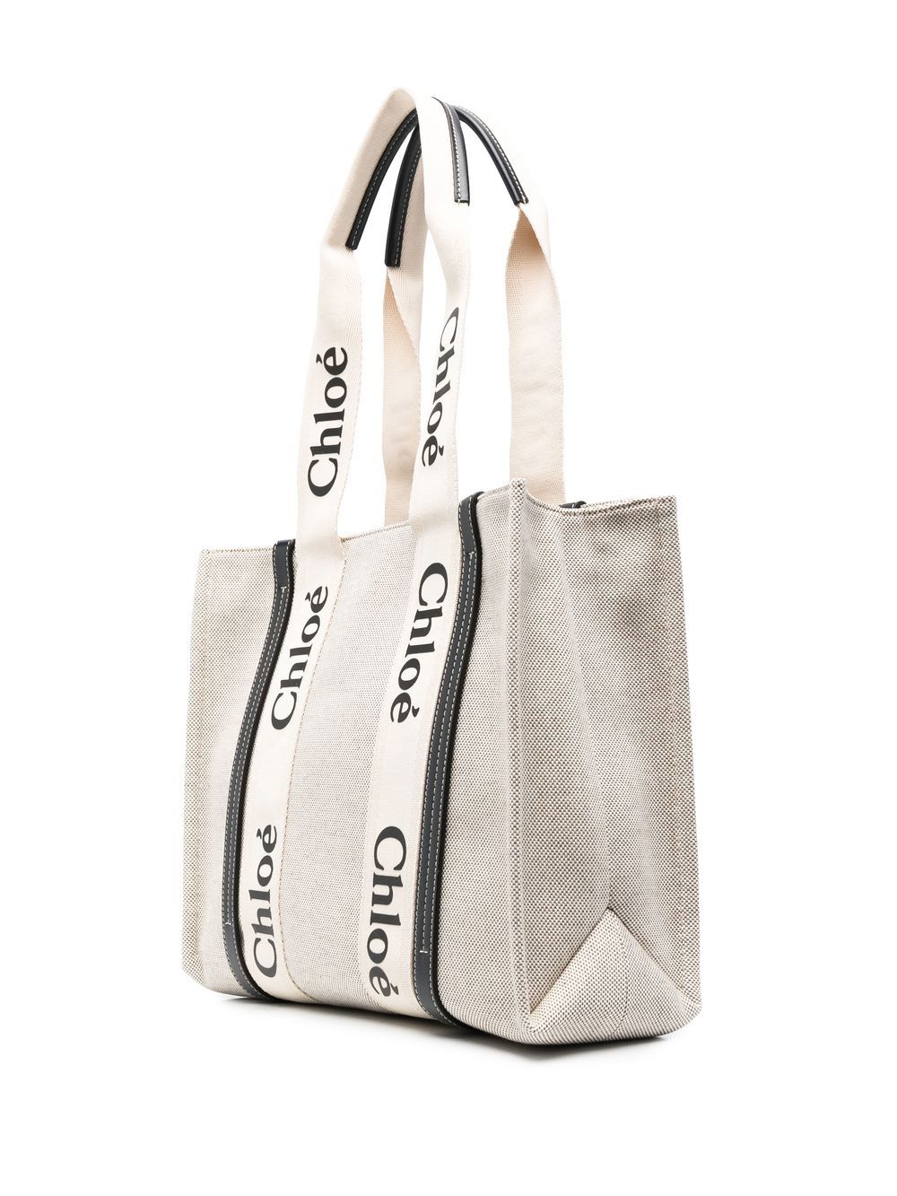 Woody medium linen tote bag CHC22AS383I26 91J CHLOÉ 