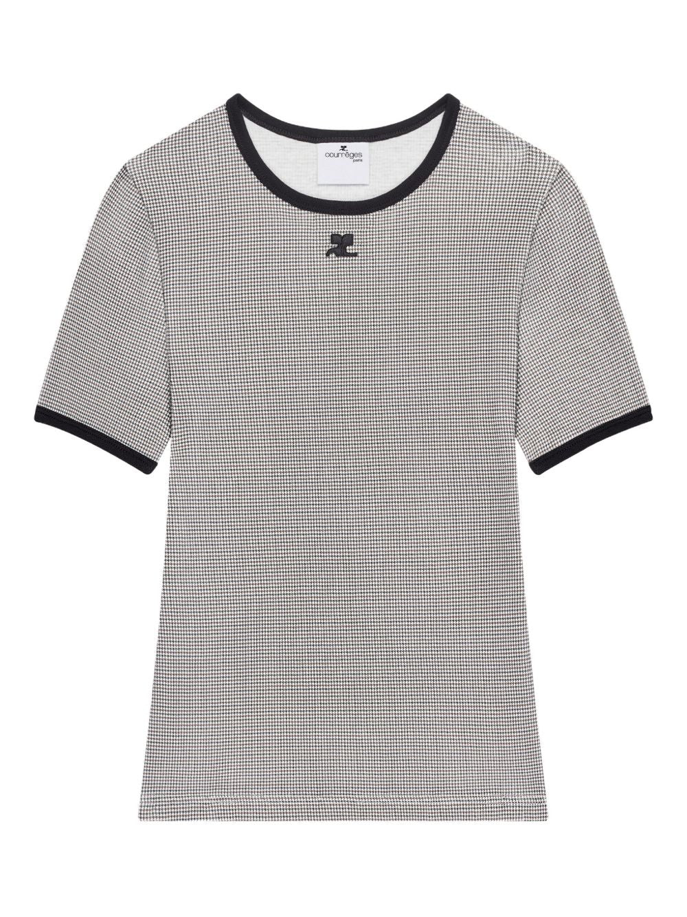 houndstooth T-shirt 126JTS017JS0223 B217 COURRÈGES 