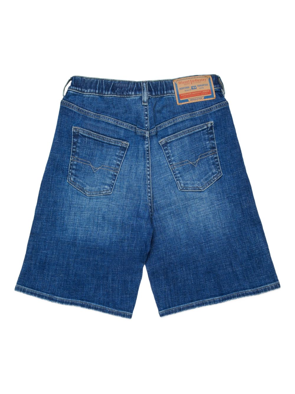 Shorts in stretch denim with whiskers J02548 KXBSCK01 DIESEL KIDS 