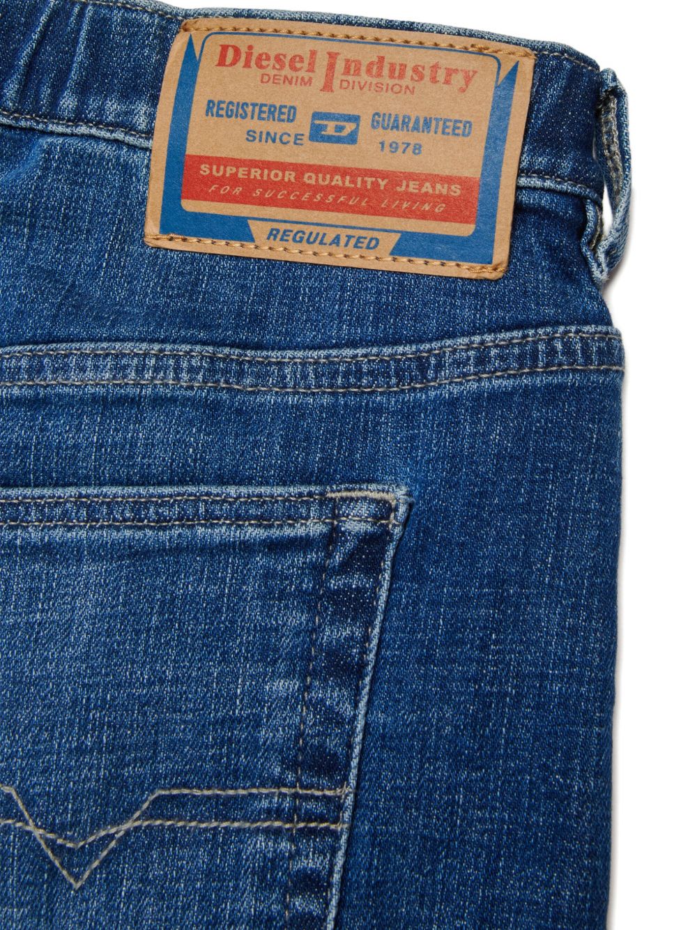 Shorts in stretch denim with whiskers J02548 KXBSCK01 DIESEL KIDS 