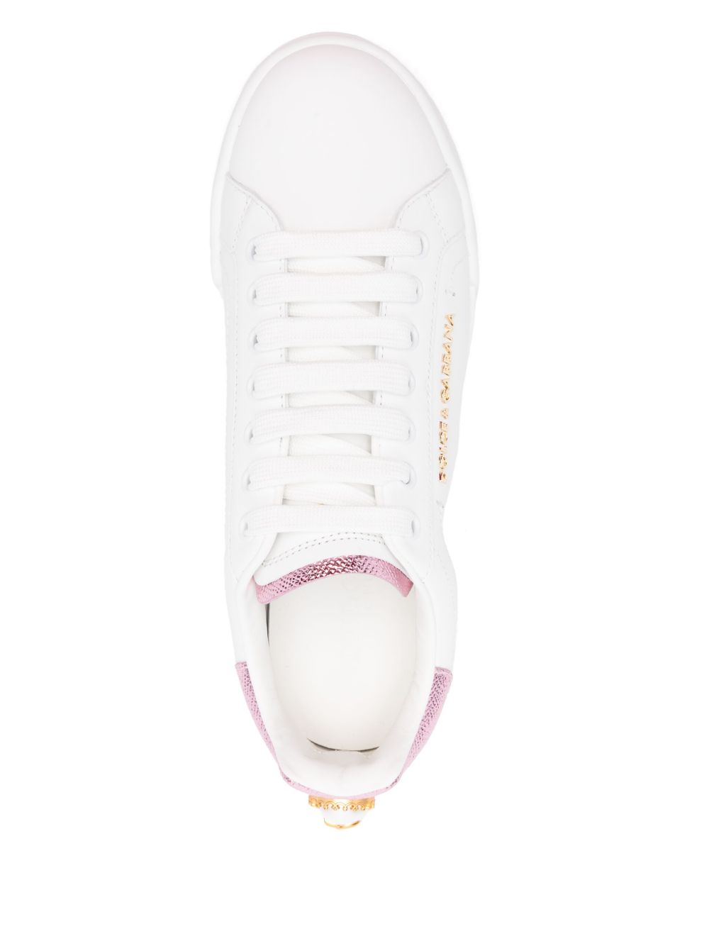 Calfskin nappa Portofino sneakers with lettering CK2329 AN29887587 DOLCE & GABBANA 