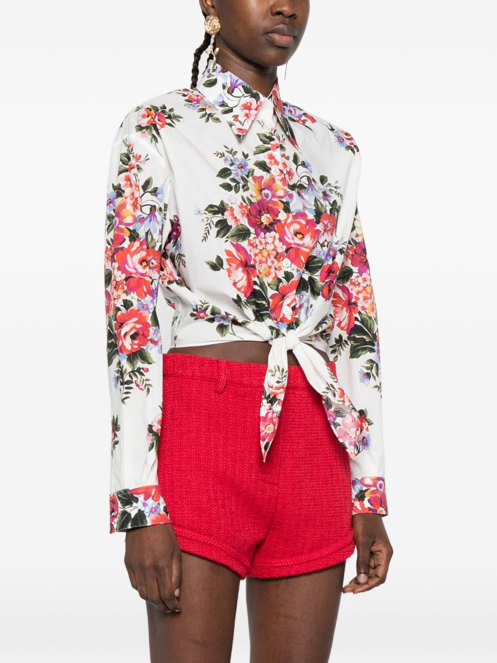 Flower bouquet-print cotton shirt F5T76T HS5UUHA5ZO DOLCE & GABBANA 