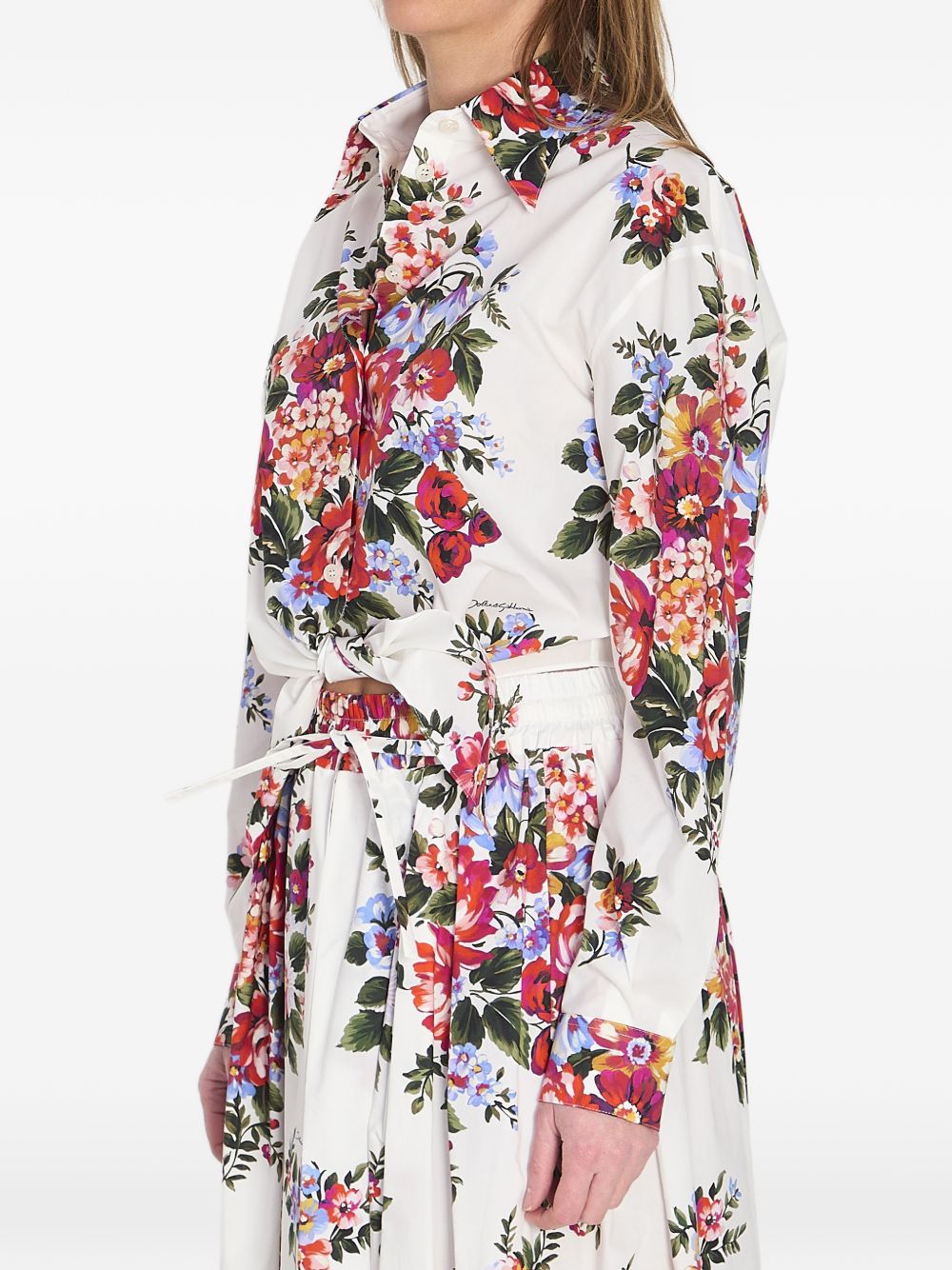 Flower bouquet-print cotton shirt F5T76T HS5UUHA5ZO DOLCE & GABBANA 
