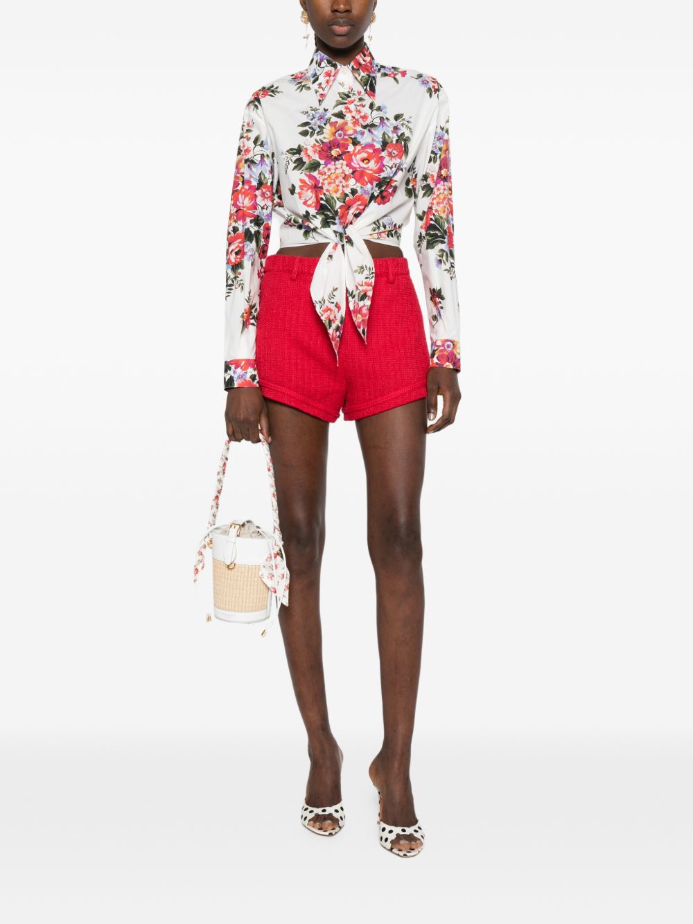 Flower bouquet-print cotton shirt F5T76T HS5UUHA5ZO DOLCE & GABBANA 