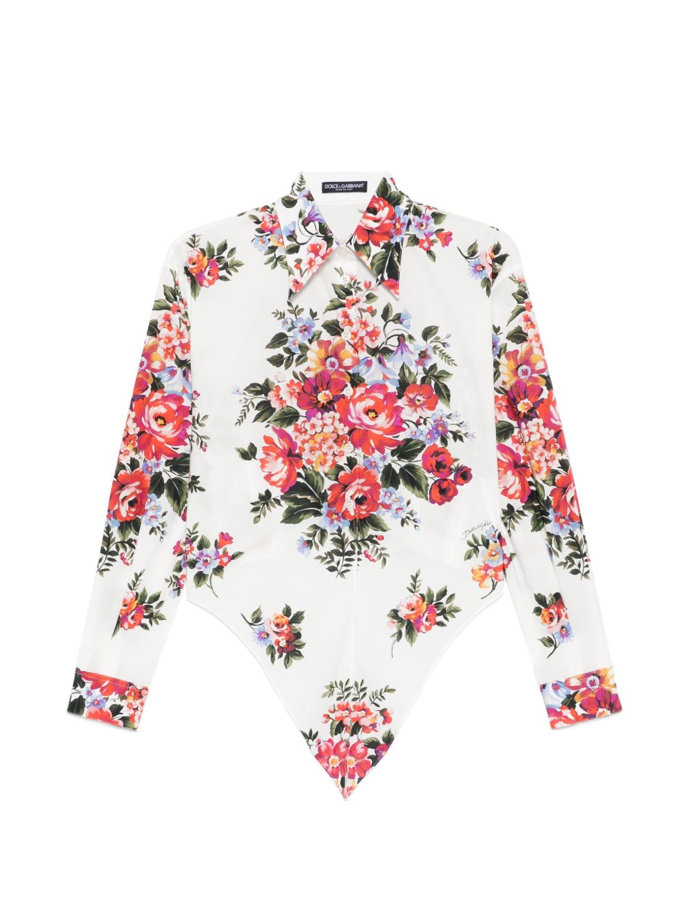 Flower bouquet-print cotton shirt F5T76T HS5UUHA5ZO DOLCE & GABBANA 