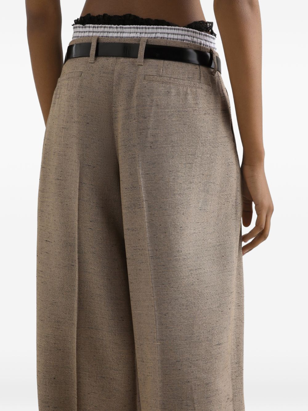 Tweed-effect linen and viscose trousers FTDMIT HUMWCS8230 DOLCE & GABBANA 