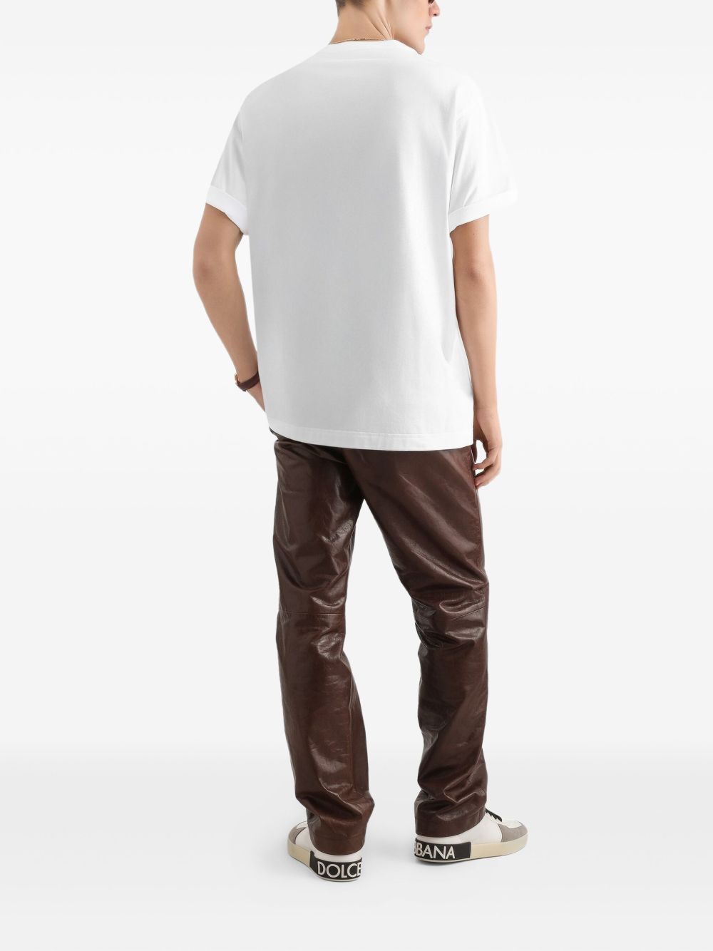T-shirt with embroidery G8PN9Z G7POPW0800 DOLCE & GABBANA 