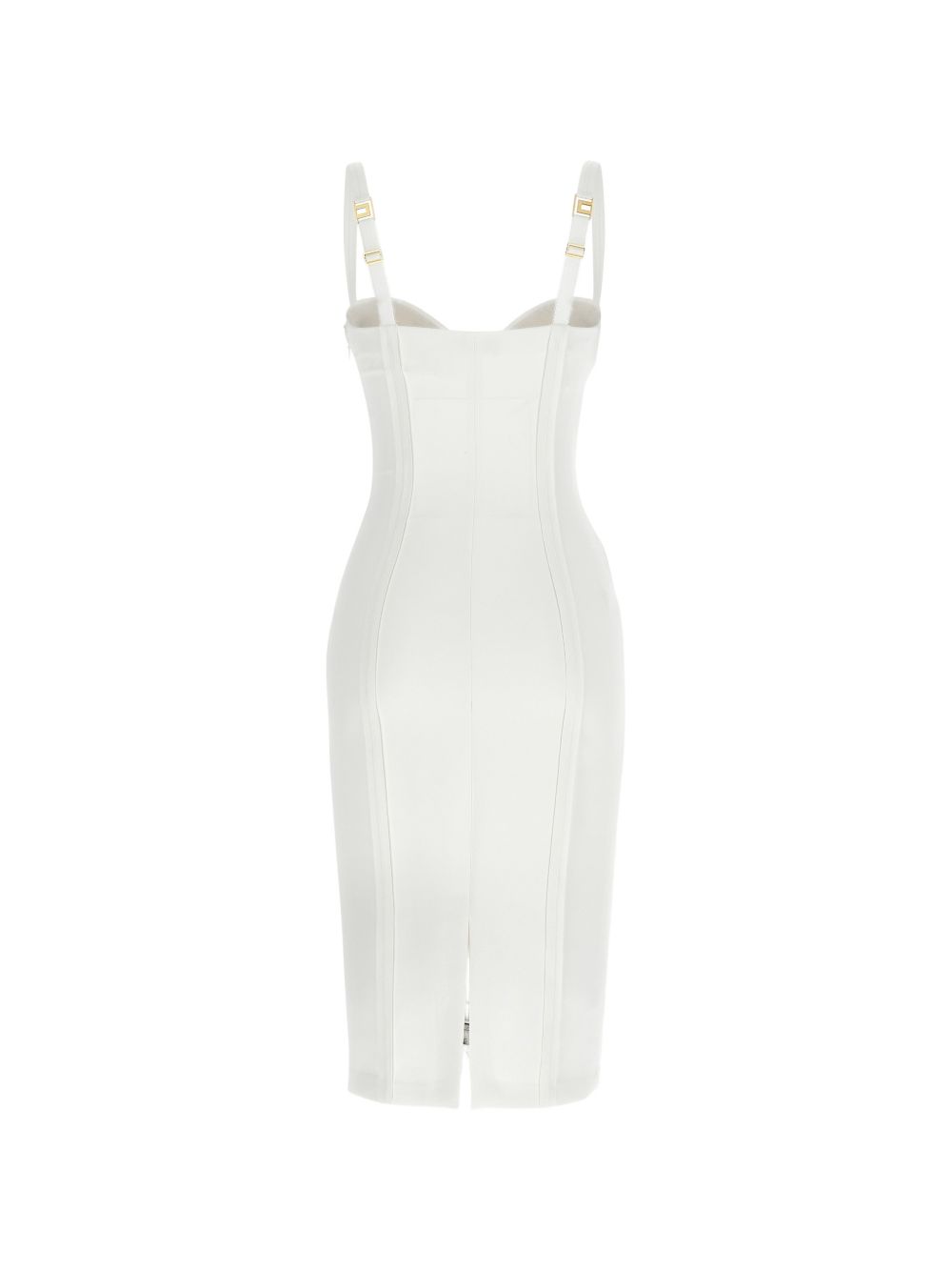 Light crepe dress with raw-cut fabric AB91861E2 360 ELISABETTA FRANCHI 