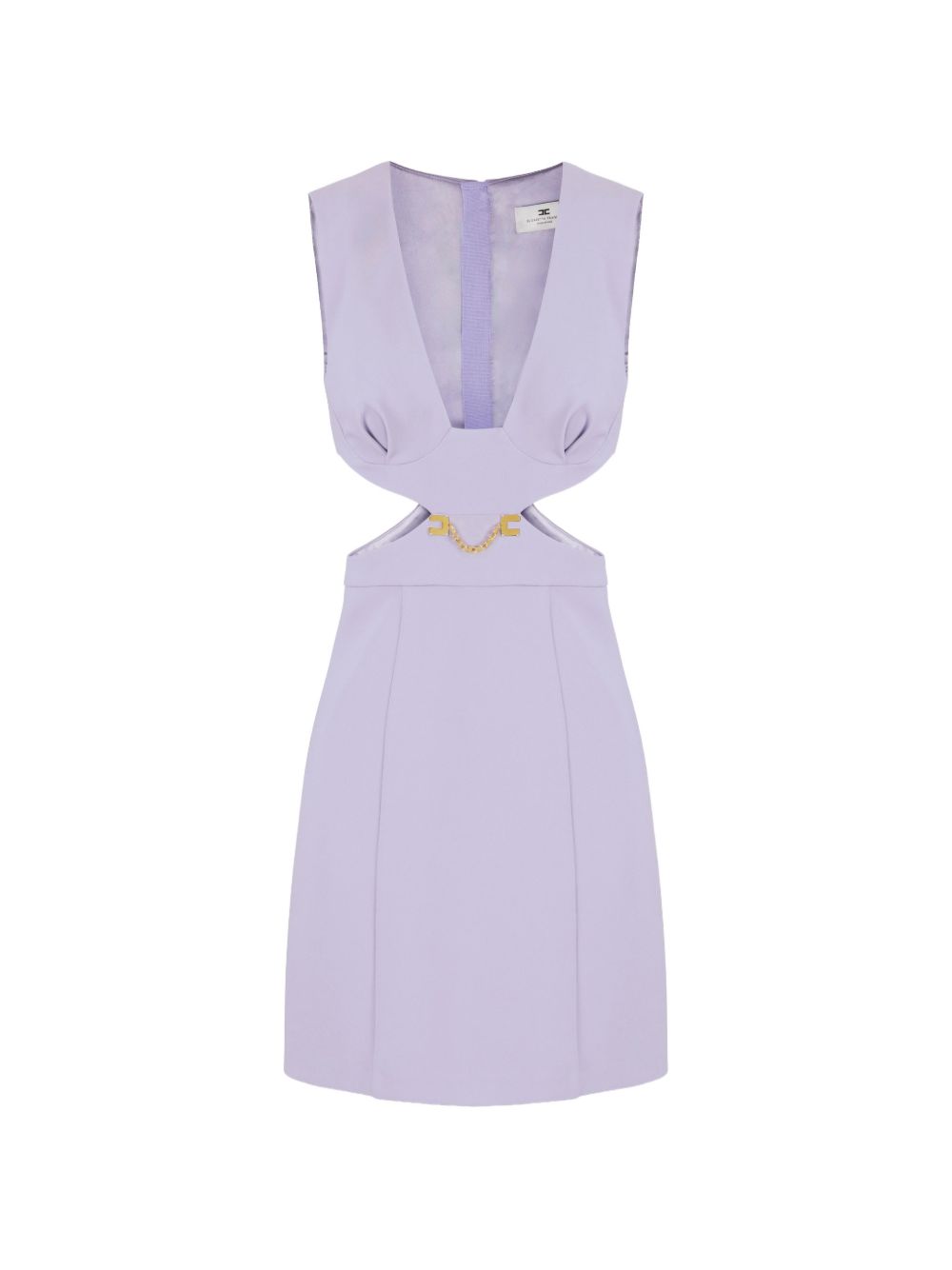 Mini dress in double stretch crepe with jewel logo AB92961E2 EV7 ELISABETTA FRANCHI 