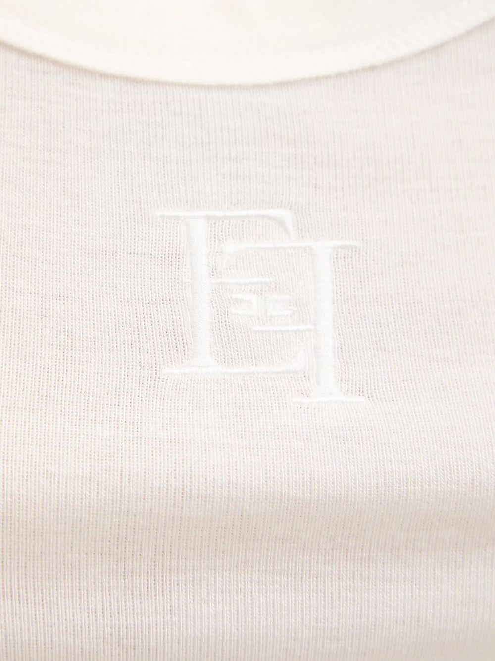 Lightweight jersey tank top with embroidered logo CN77B61E2 360 ELISABETTA FRANCHI 