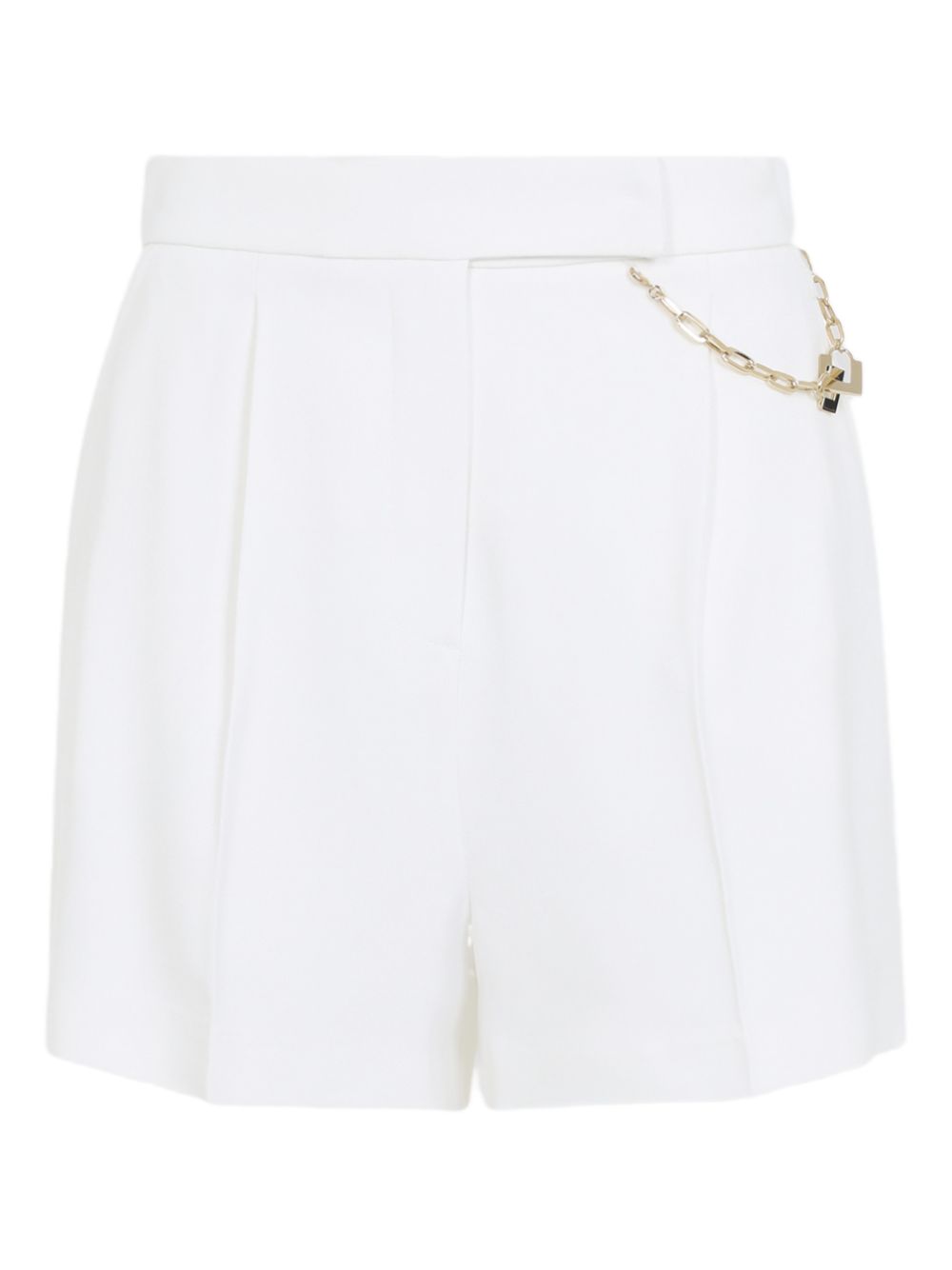 Gabardine shorts with jewel logo SH00561E2 360 ELISABETTA FRANCHI 