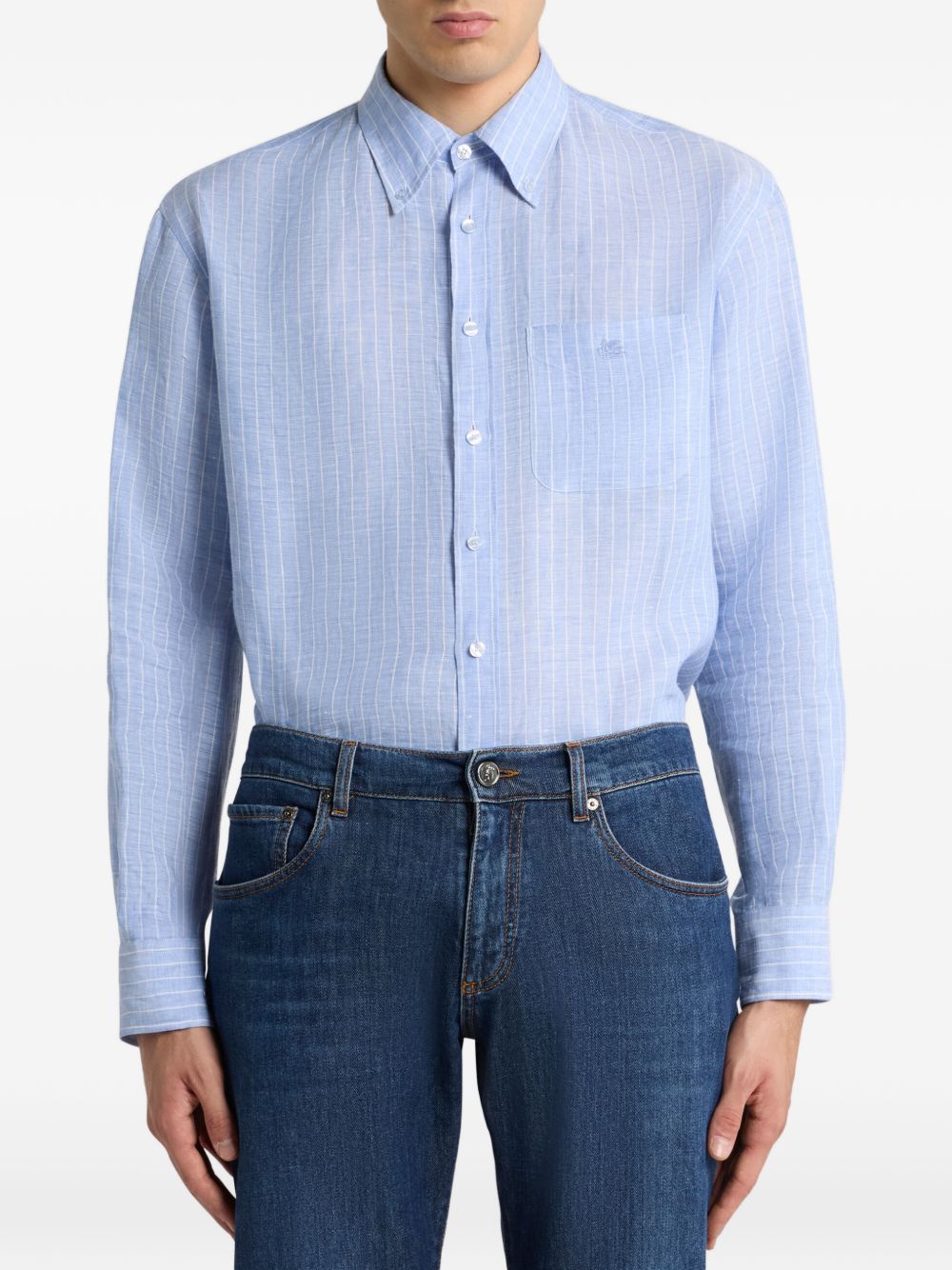 Striped linen shirt MRIB0029 99TB301B0193 ETRO 