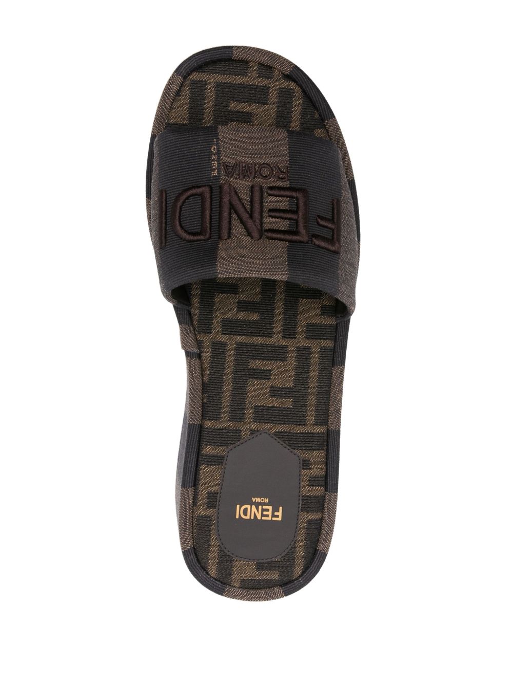 Sunshine fabric flatform slides 8R8515 AORHF1P95 FENDI 