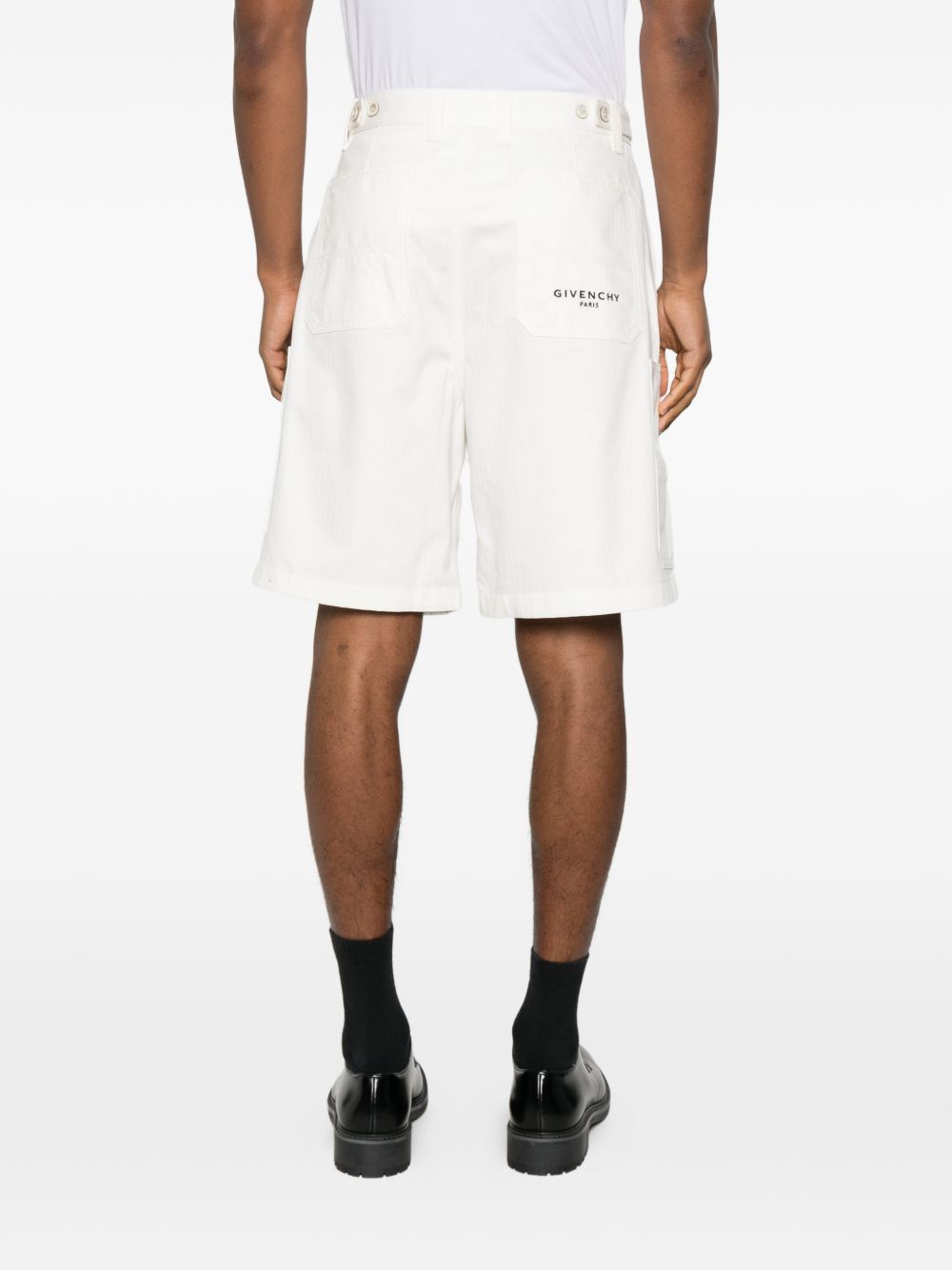 bermuda shorts in herringbone denim BM51PK5171 100 GIVENCHY 