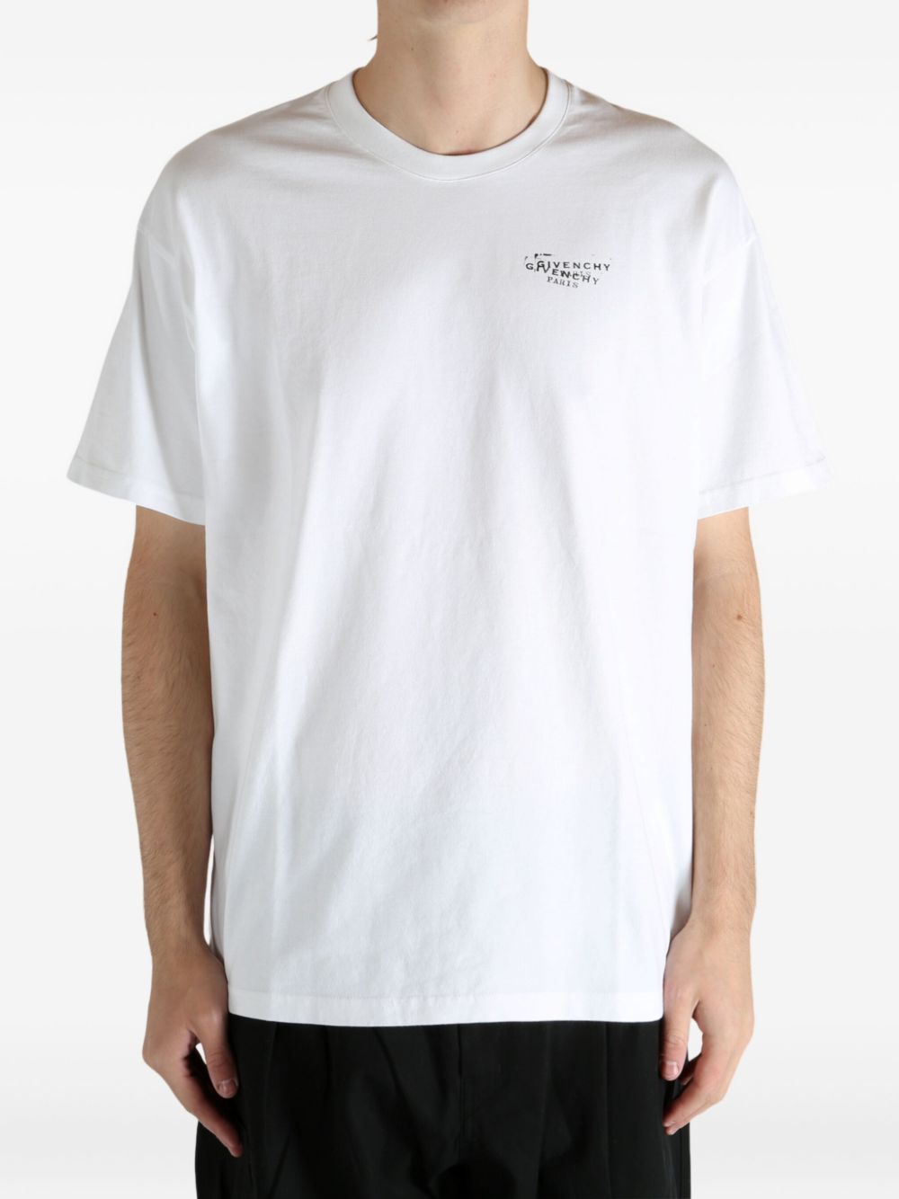 T-shirt with GIVENCHY Stamp print BM71NK3YSA 100 GIVENCHY 