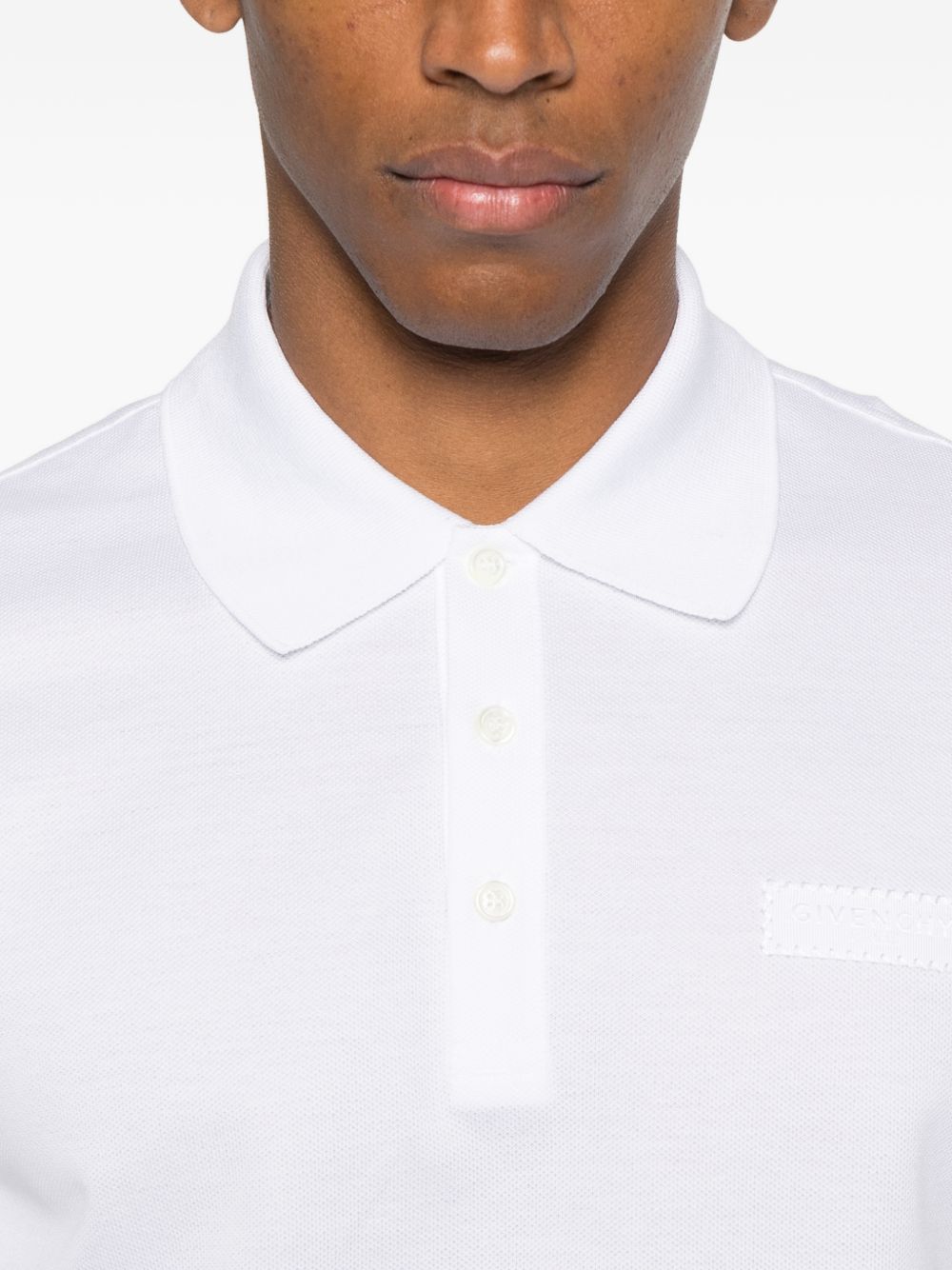 Polo in cotton with GIVENCHY Paris gros grain BML00G3YSG 100 GIVENCHY 