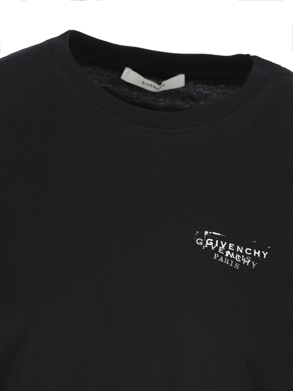T-shirt in cotton with Givenchy Stamp print BW70FJP7A7 001 GIVENCHY 