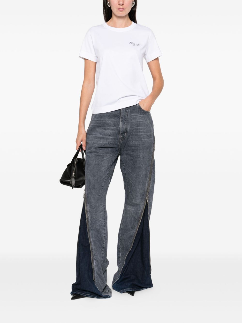T-shirt with Givenchy Stamp print BW70FJP7A7 100 GIVENCHY 