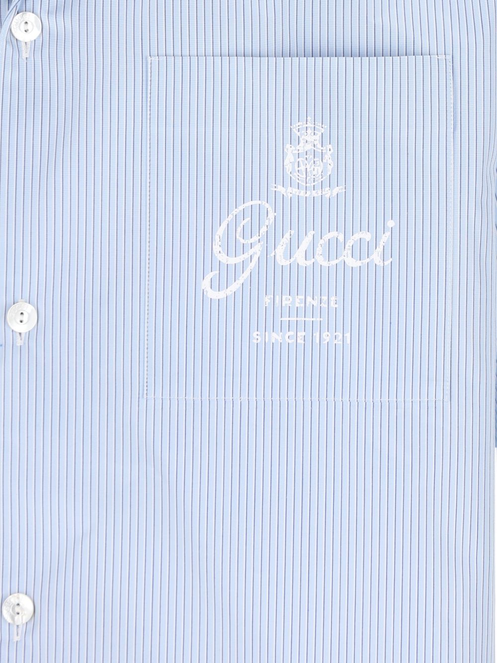 Thin striped cotton poplin bowling shirt 794907 ZAJWW4061 GUCCI 