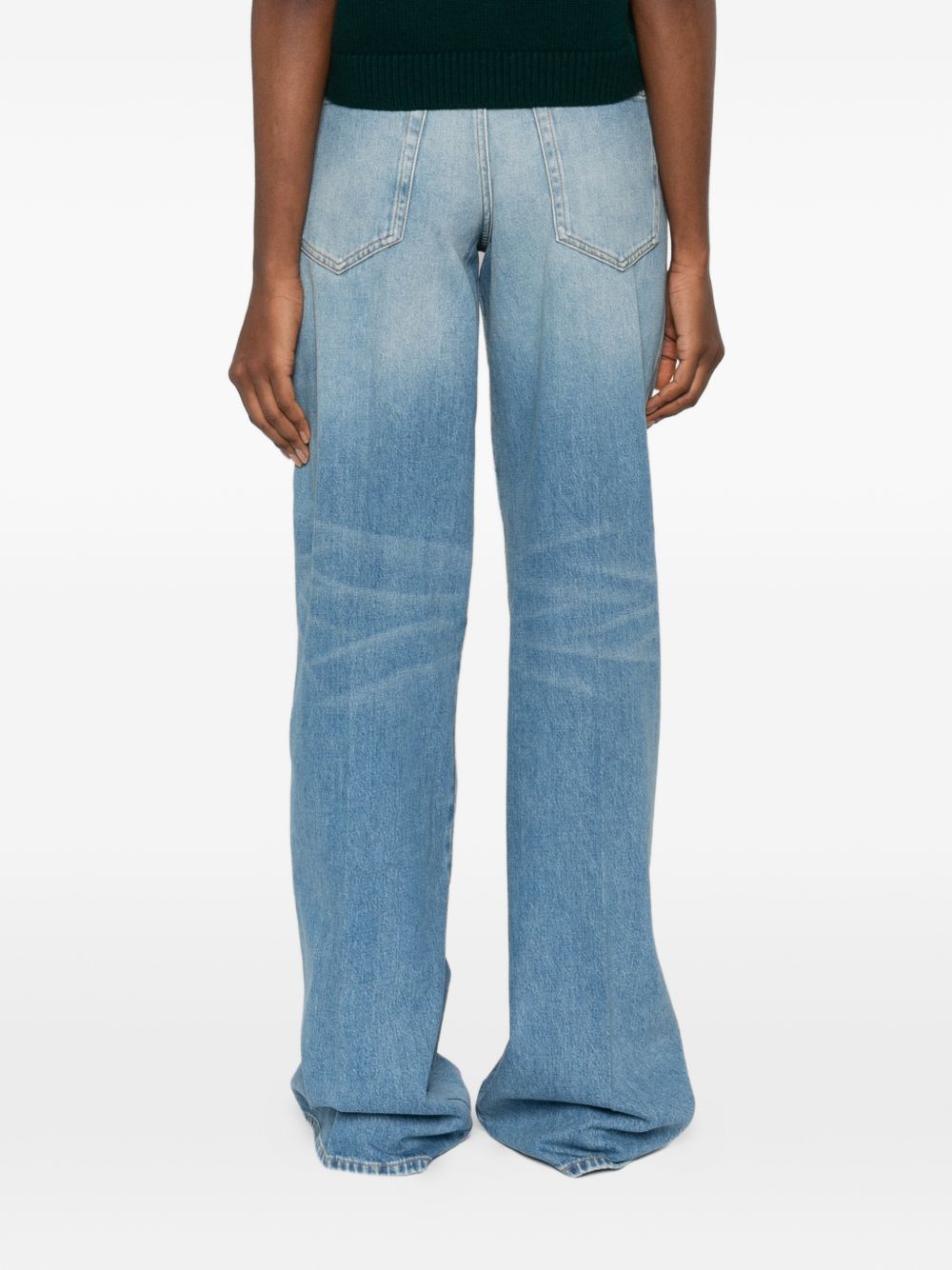 Flared bleached cotton denim trousers 852212 XDDDA4011 GUCCI 