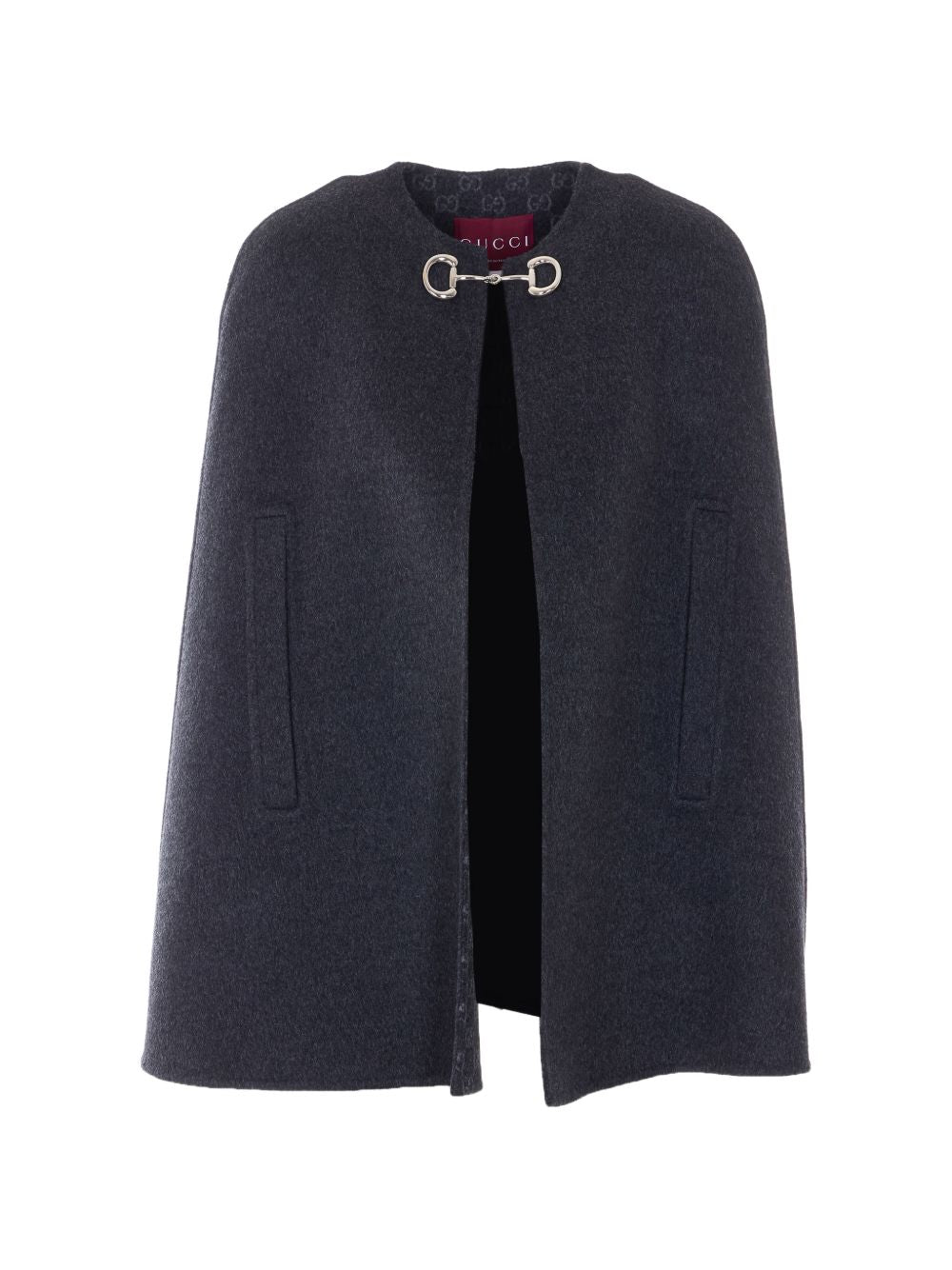 Silk wool cape with Horsebit 852796 ZAQW01179 GUCCI 