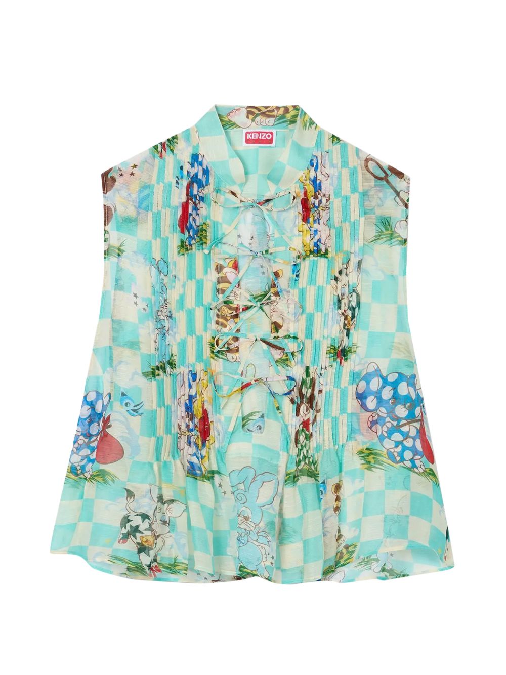 blouse with a wrap-style closure FG52TO2399E1 60 KENZO 