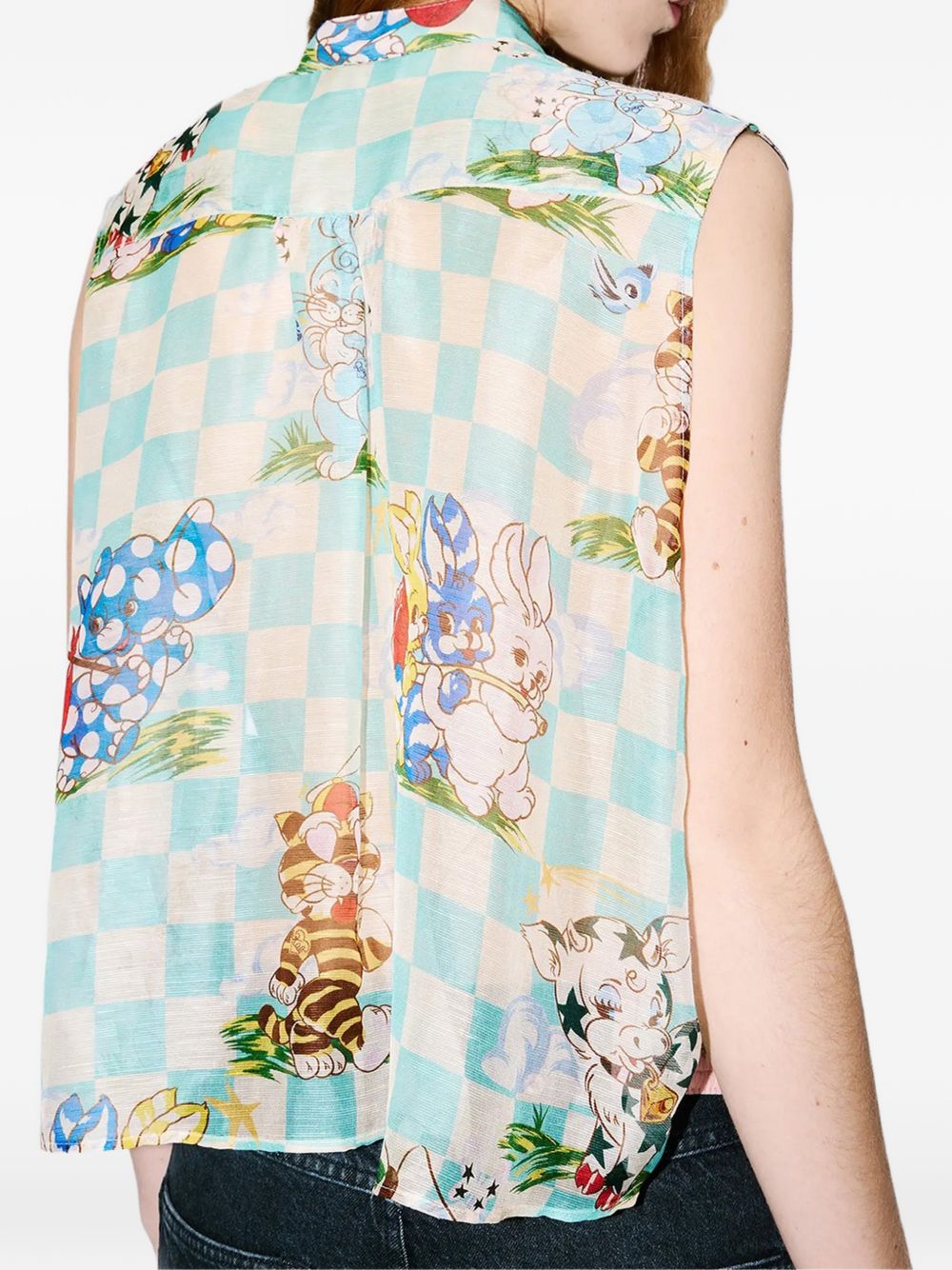 blouse with a wrap-style closure FG52TO2399E1 60 KENZO 