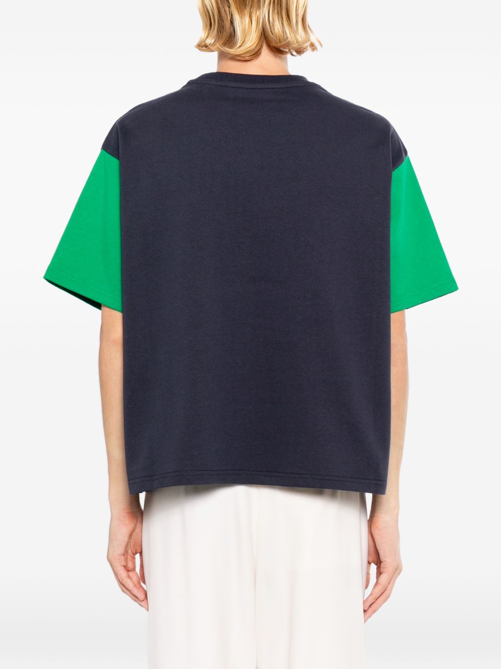 Contrast sleeves T-shirt MT102 NAVY/GREEN LII 