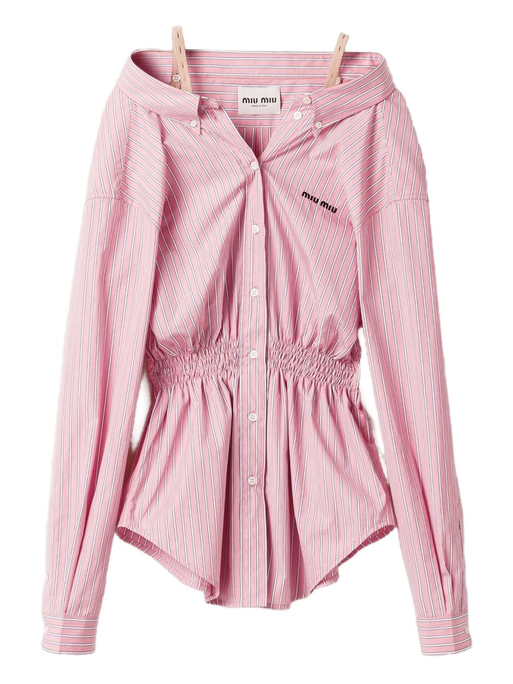 Striped poplin dress MF6125180U S-OOOF0028 MIU MIU 