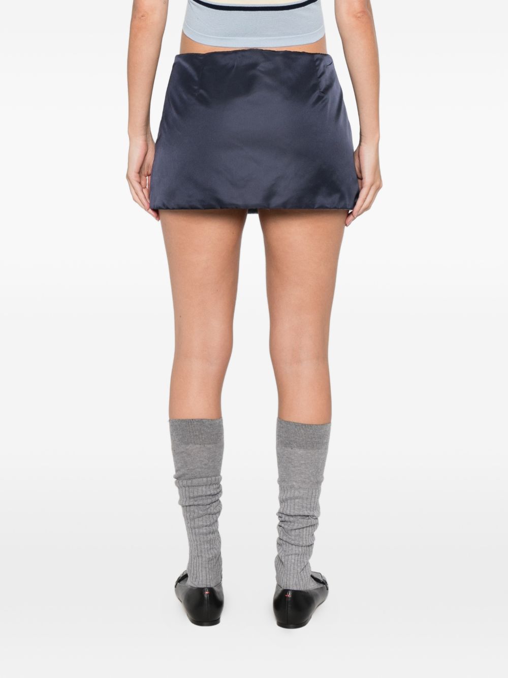 Technical gazar and fleece skirt MG2583181A S-OOOF0008 MIU MIU 