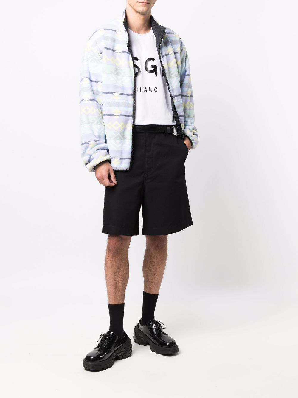 Graffiti logo-print T-shirt 2000MM510 20000201 MSGM 