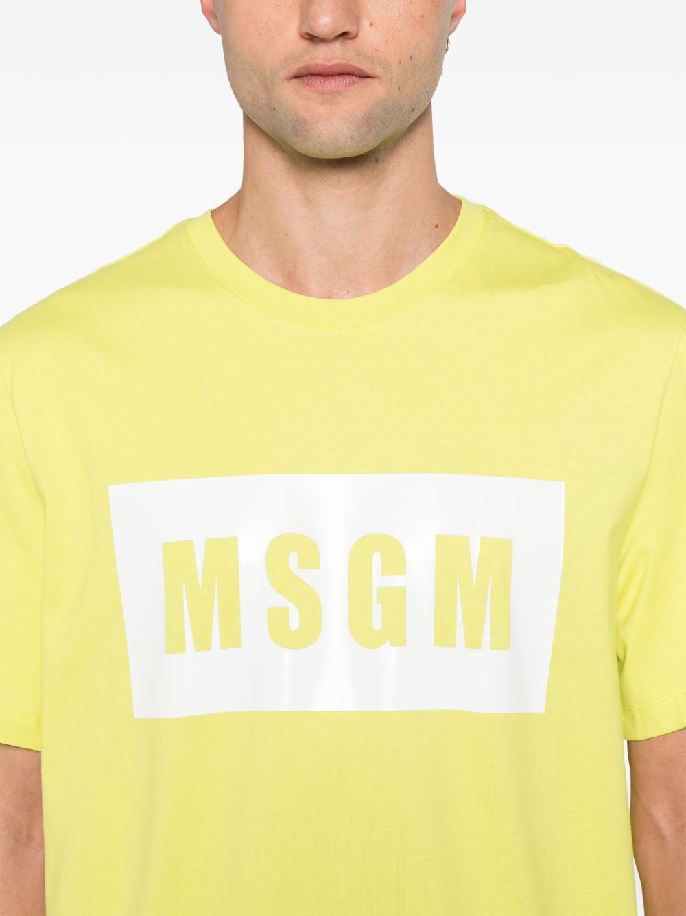 T-shirt with graphic box logo 4040MM520 26700232 MSGM 