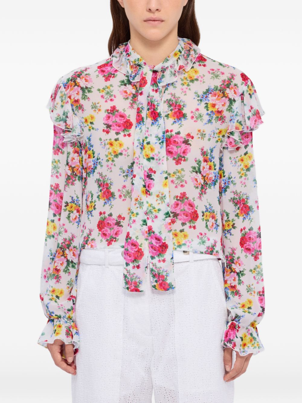 Blouse with ruffles 4041MDM12 26715201 MSGM 