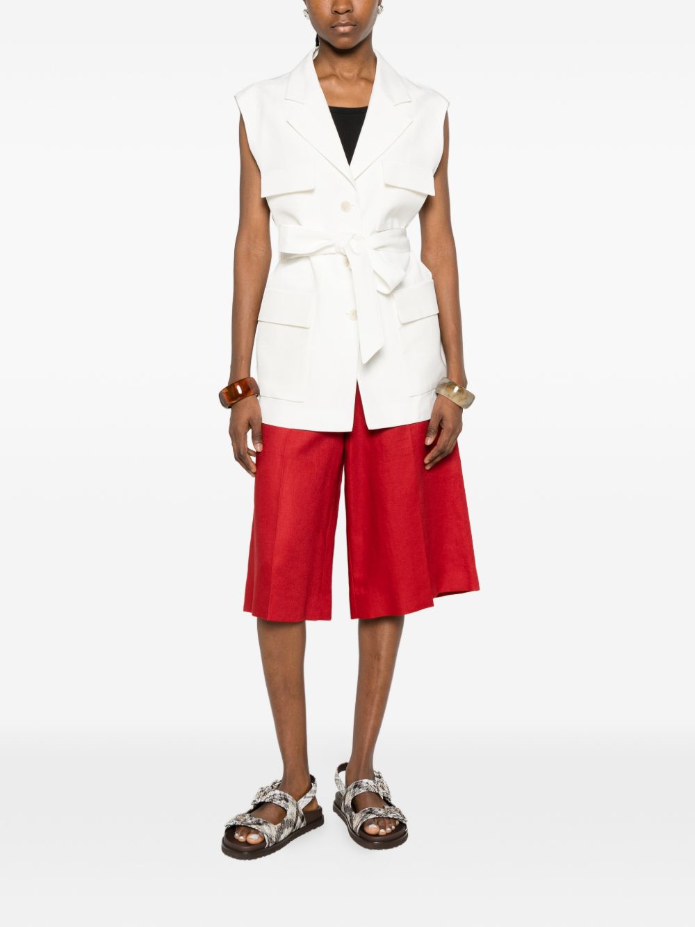 pocket belted waistcoat D410055 RANIA002 P.A.R.O.S.H. 