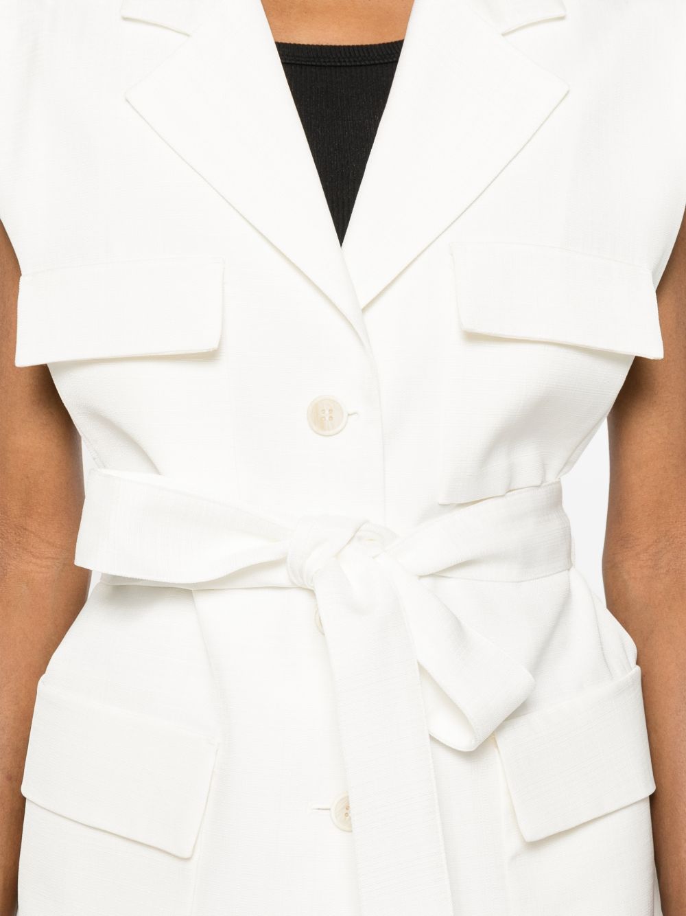 pocket belted waistcoat D410055 RANIA002 P.A.R.O.S.H. 