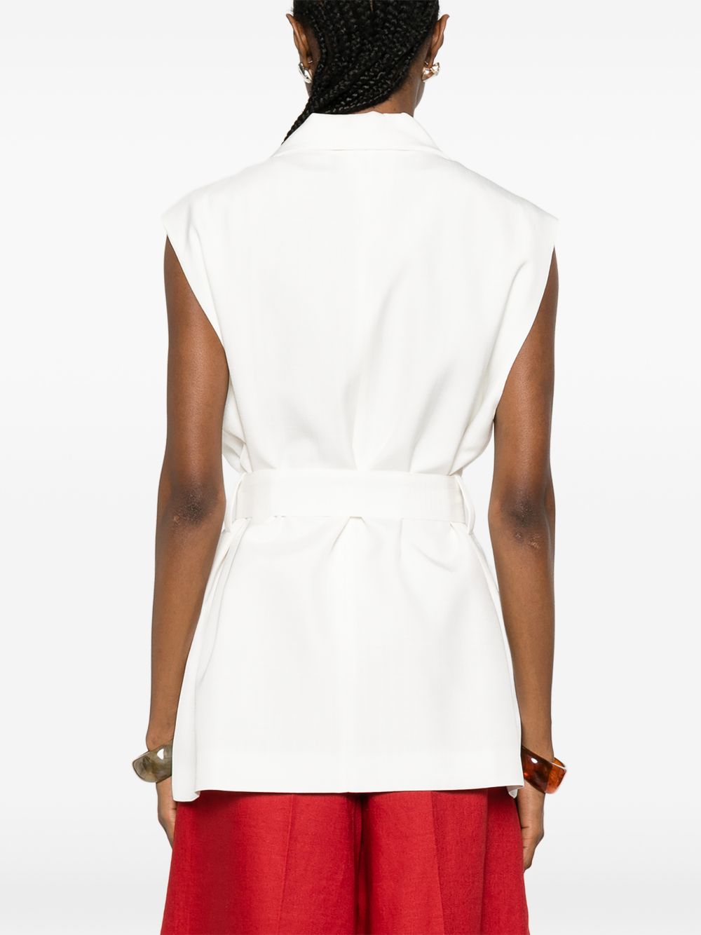 pocket belted waistcoat D410055 RANIA002 P.A.R.O.S.H. 
