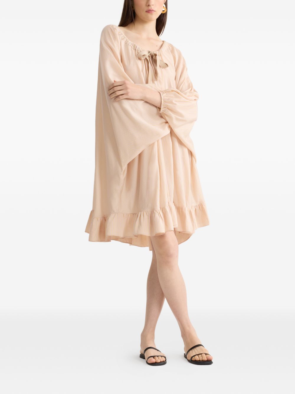 striped-pattern tie-neck mini dress DR1080251 5971 PATOU 