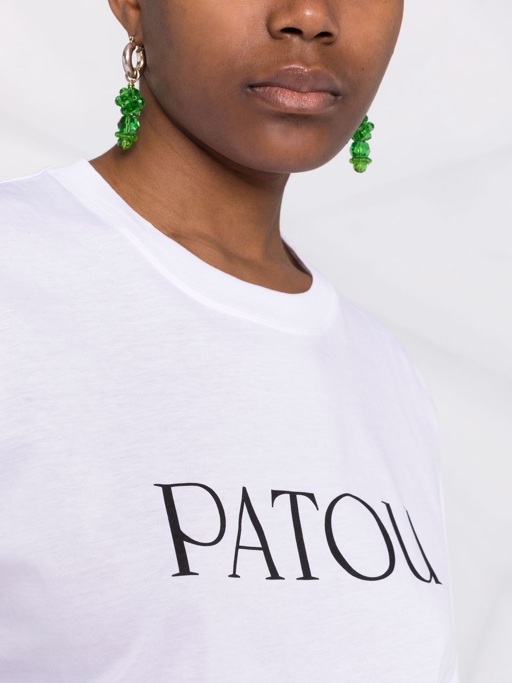 Logo-print organic-cotton T-shirt JE0299999 001W PATOU 