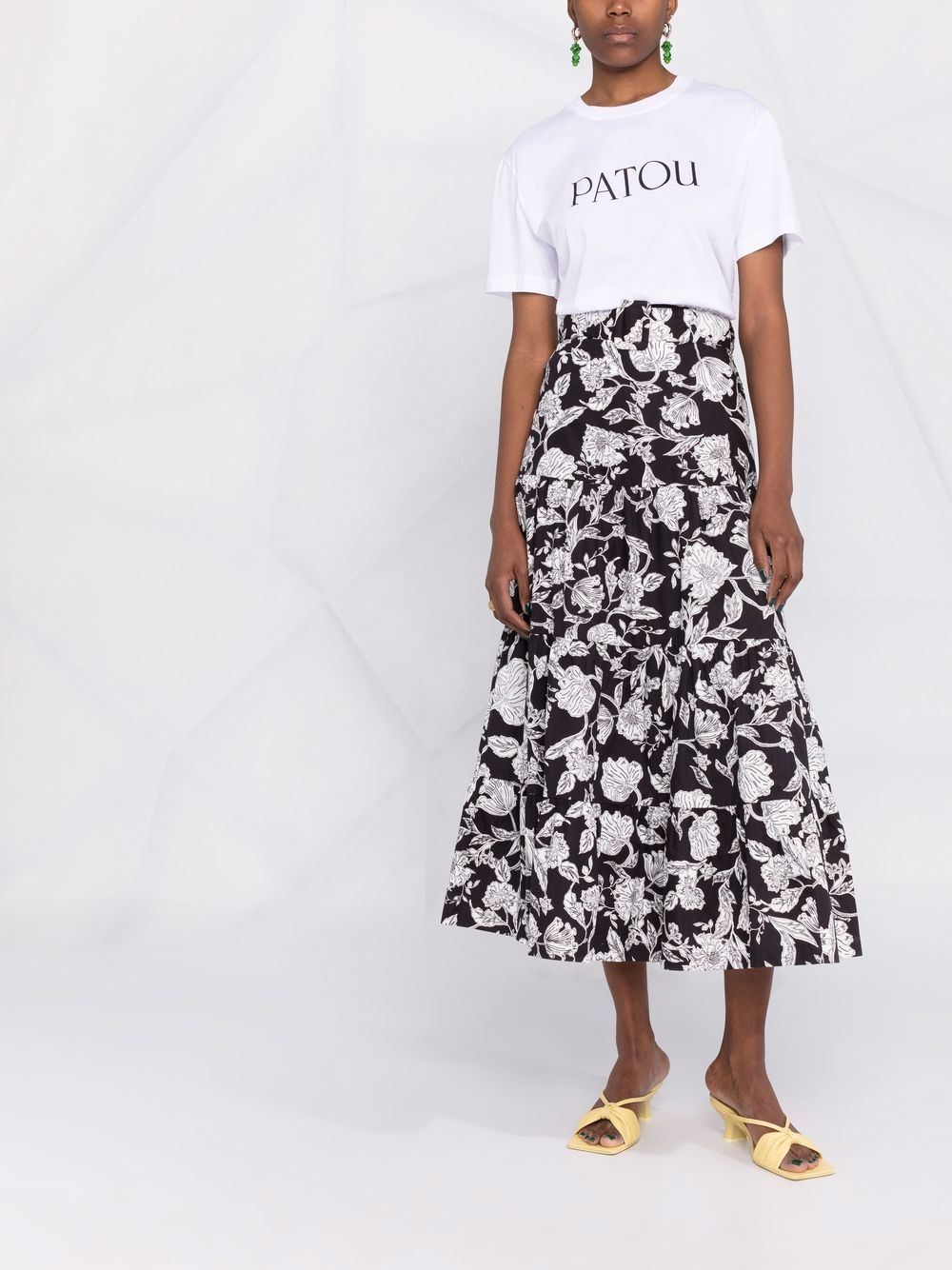 Logo-print organic-cotton T-shirt JE0299999 001W PATOU 