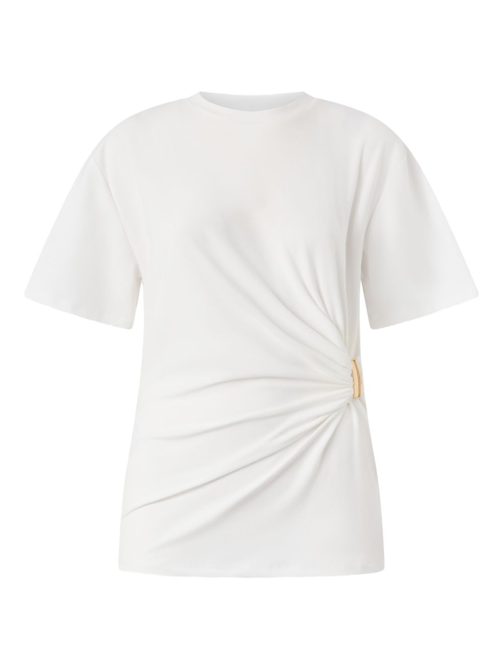 T-shirt with draping and gold detail 106455 A35DZ05 PINKO 