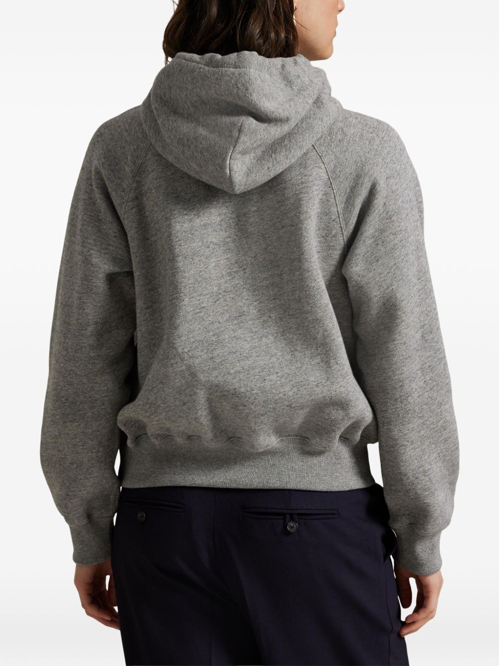 Shrunken fit fleece hoodie 211971698004 DARK VINTAGE HEATHER POLO RALPH LAUREN 