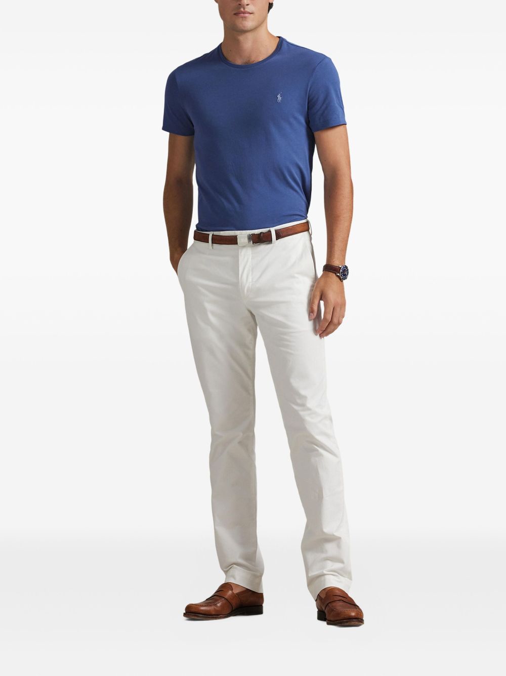 short-sleeve logo T-shirt 710671438453 BLUE POLO RALPH LAUREN 