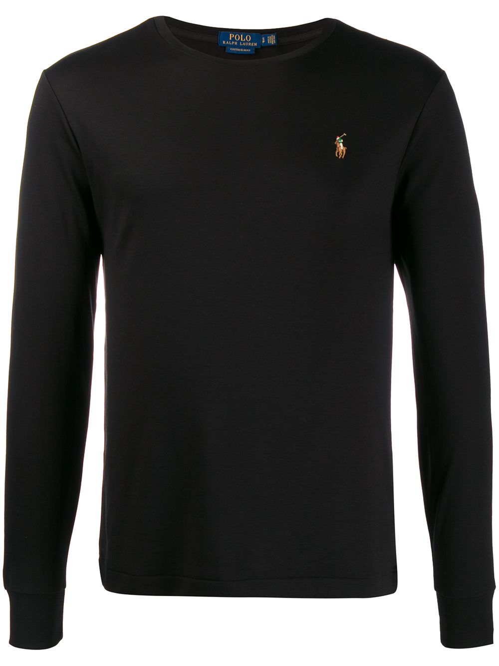 logo-embroidered long-sleeve shirt 710760121001 BLACK POLO RALPH LAUREN 