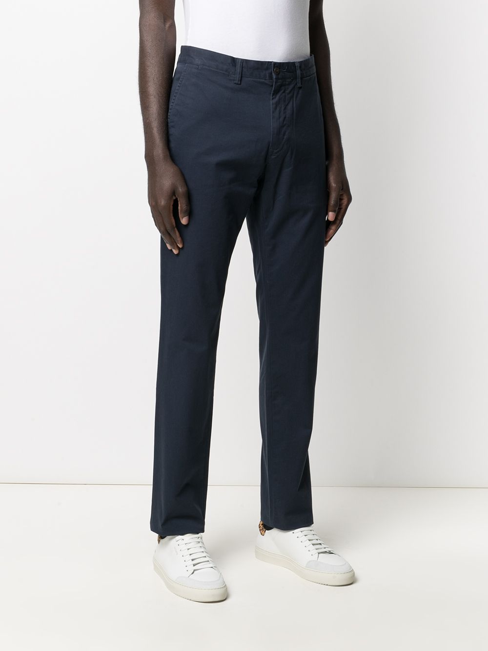 logo-patch straight-leg trousers 710778778002 INK POLO RALPH LAUREN 