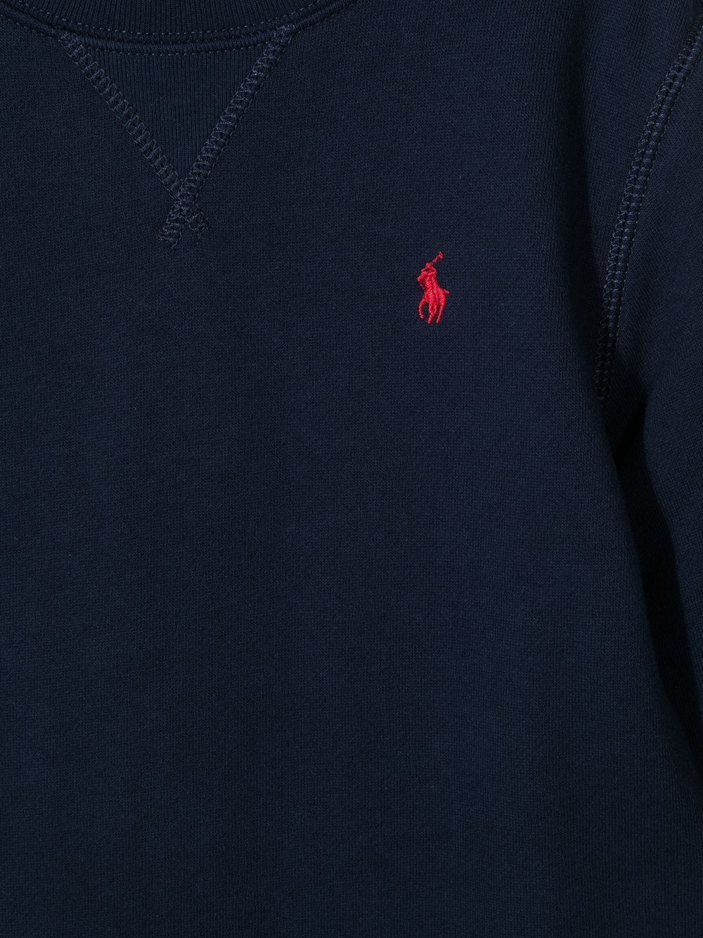 Polo Pony embroidered sweatshirt 323772102002 CRUISE NAVY POLO RALPH LAUREN KIDS 