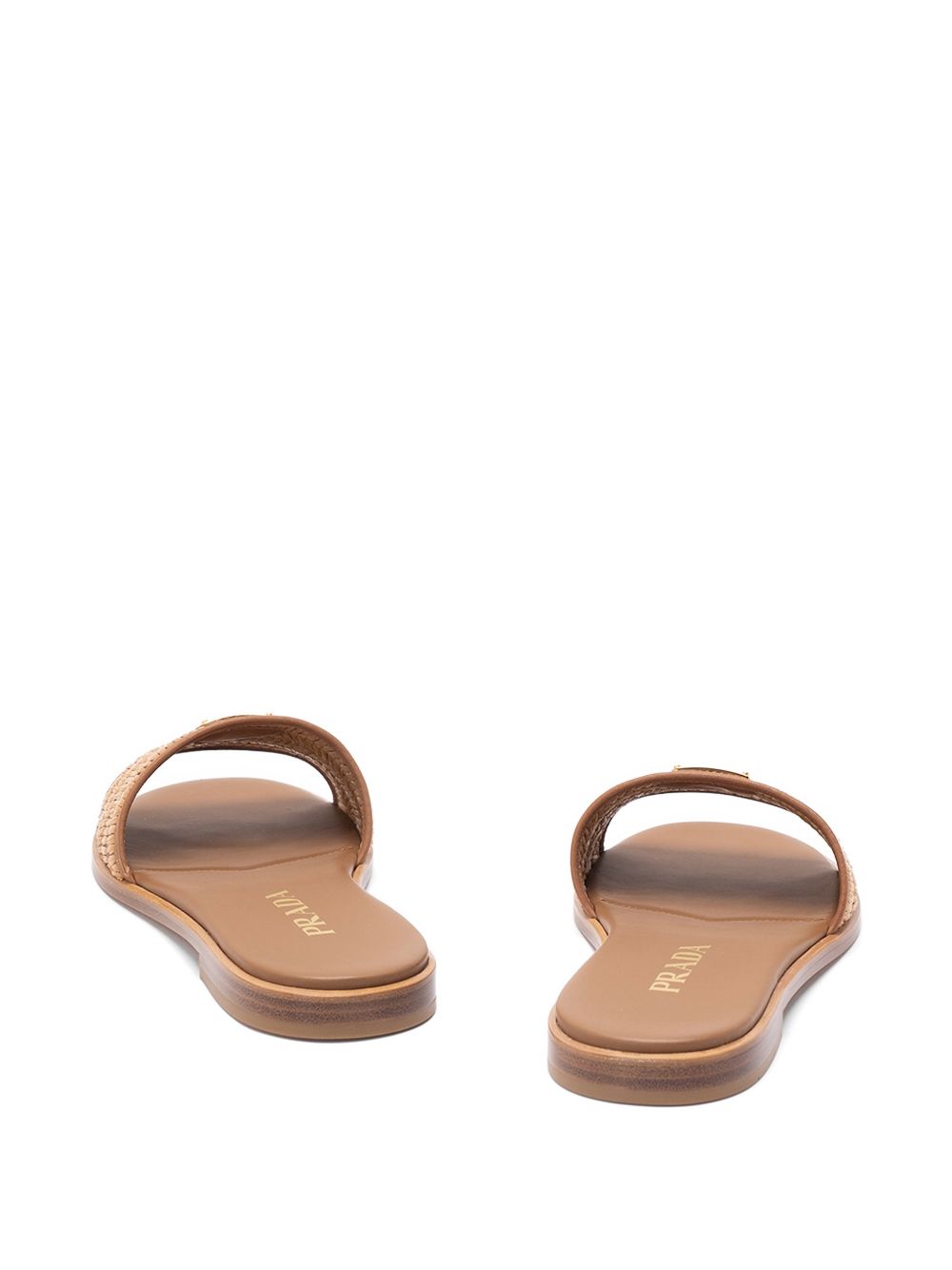 Leather slides with crochet details 1XX7582ACS F-B010F0002 PRADA 