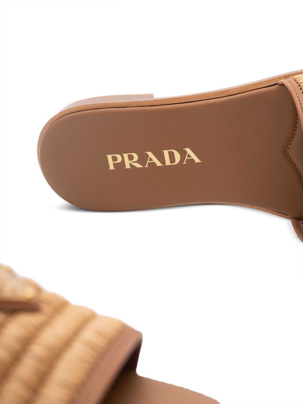 Leather slides with crochet details 1XX7582ACS F-B010F0002 PRADA 