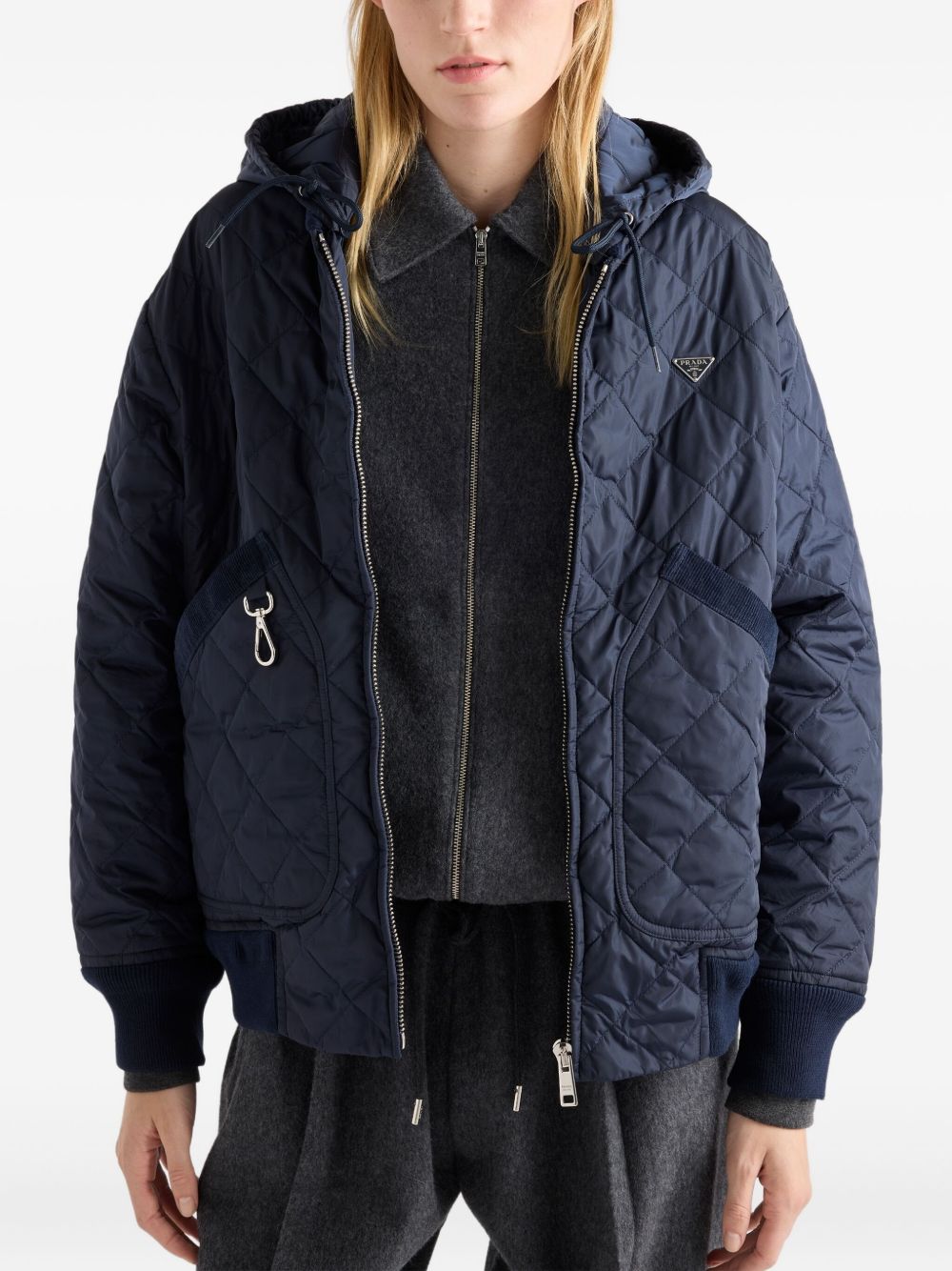 Re-Nylon blouson jacket with hood 2923301WQ9 S-OOOF0AIN PRADA 