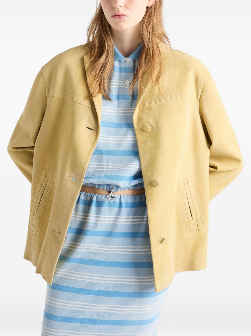 Suede caban jacket 56A233180Y S-OOOF0901 PRADA 