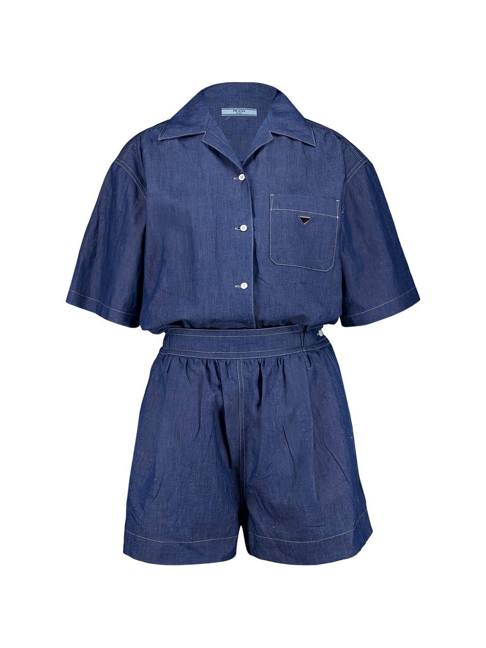 Chambray jumpsuit GFZ02419B6 S-OOOF0V3N PRADA 
